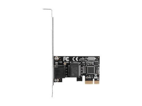 KARTA SIECIOWA LANBERG PCI-E 1X RJ45 1GB RTL8111C ŚLEDŹ LOW PROFILE