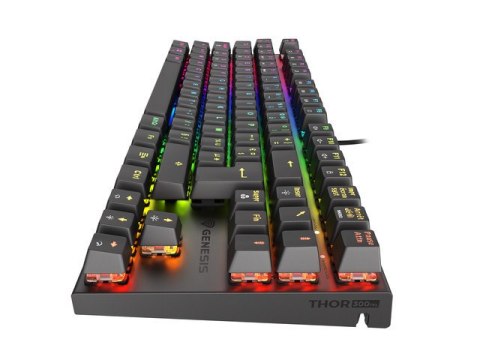 KLAWIATURA DLA GRACZY GENESIS THOR 300 TKL RGB FR PODŚWIETLENIE MECHANICZNA RED SWITCH