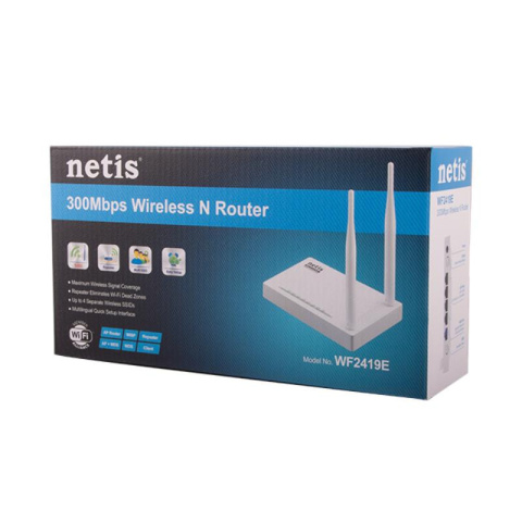 Netis WF2419E Router WAN LAN 4X100MB N300 2,4GHZ 2X Antena DSL