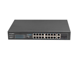 SWITCH LANBERG 16X 100MB POE+/2X COMBO NIEZARZĄDZALNY RACK 19" GIGABIT ETHERNET 250W