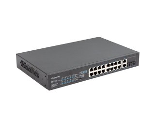 SWITCH LANBERG 16X 100MB POE+/2X COMBO NIEZARZĄDZALNY RACK 19" GIGABIT ETHERNET 250W