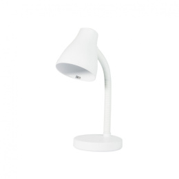 Volteno lampa biurkowa, lampka nocna z regulacją kąta nachylenia na gwint E27 biała