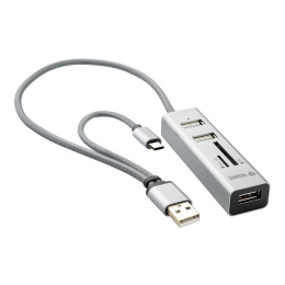 Yenkee HUB USB Typ-C OTG z czytnikiem kart