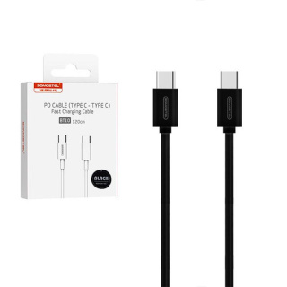 Somostel Przewód USB typ-c wtyk-wtyk czarny 5A 18W 1,2m