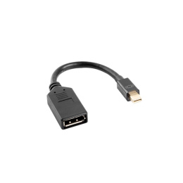 Lanberg Adapter miniDisplayport wtyk - gniazdo HDMI 20cm czarny
