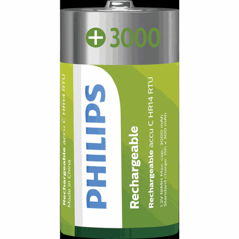 Philips R14B2A300/10 Akumulatory R14 C 3000mAh 2 sztuki