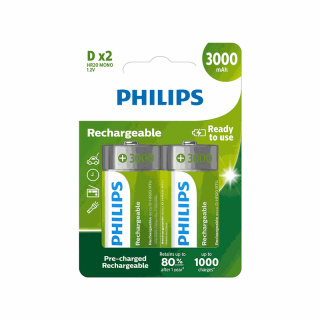 Philips R20B2A300/10 Akumulatory R20 D 3000mAh 2 sztuki