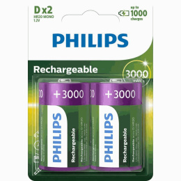 Philips R20B2A300/10 Akumulatory R20 D 3000mAh 2 sztuki