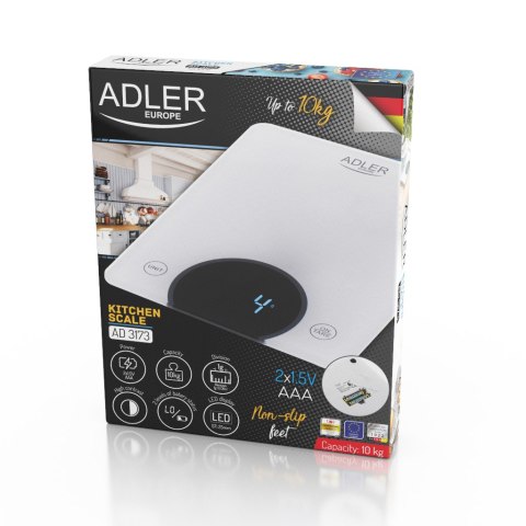 Adler AD3173w Waga kuchenna do 10kg LED