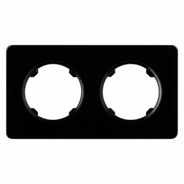 Electromalt OVAL Ramka podwójna szklana czarna do serii OVAL