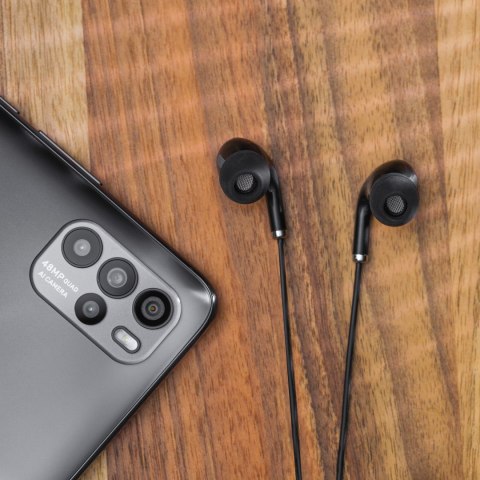 Krüger&Matz C1 Słuchawki dokanałowe z mikrofonem na USB-C czarne