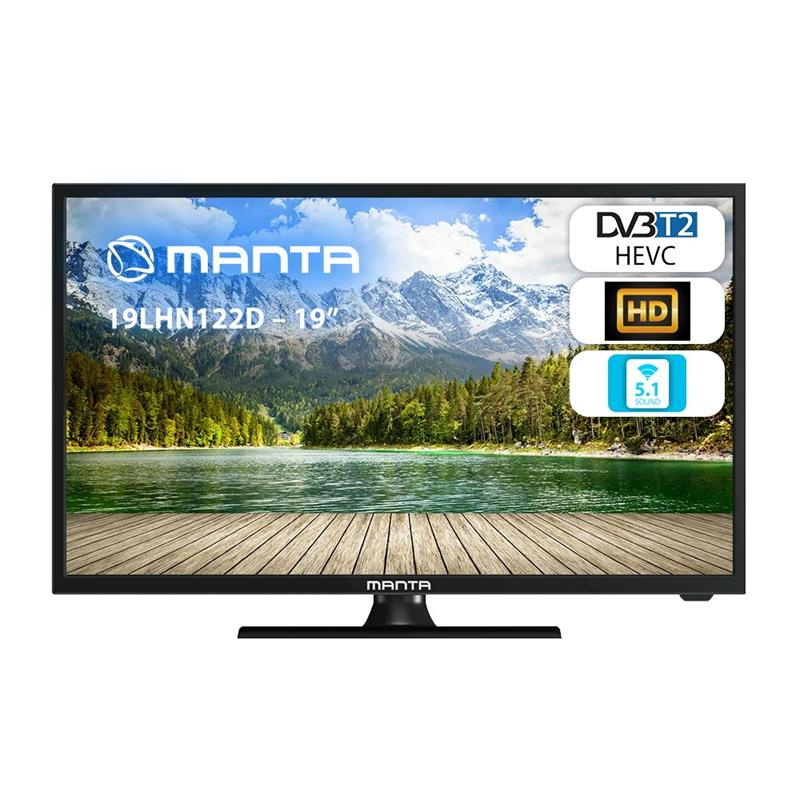 Manta 19LHN122D Telewizor 19" DVB-T2 HEVC czarny