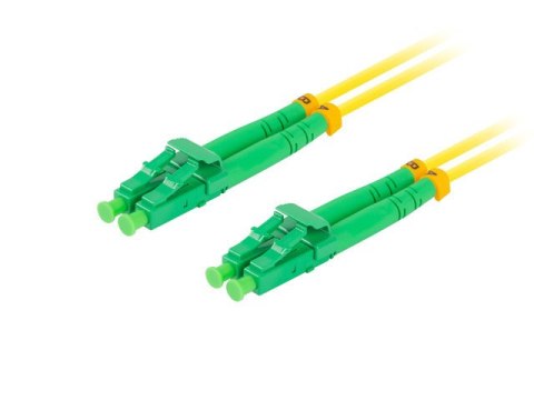 PATCHCORD ŚWIATŁOWODOWY SM LC/APC-LC/APC DUPLEX 3.0MM LSZH G657A1 10M ŻÓŁTY LANBERG