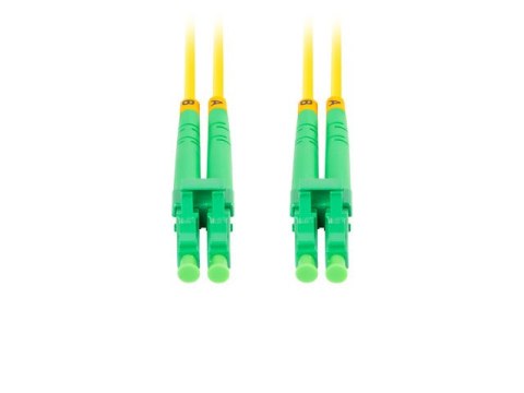 PATCHCORD ŚWIATŁOWODOWY SM LC/APC-LC/APC DUPLEX 3.0MM LSZH G657A1 10M ŻÓŁTY LANBERG