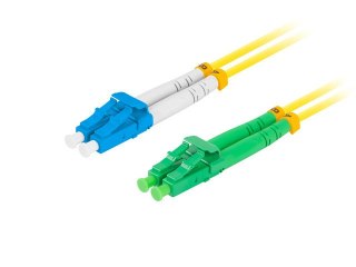 PATCHCORD ŚWIATŁOWODOWY SM LC/APC-LC/UPC DUPLEX 3.0MM LSZH G657A1 2M ŻÓŁTY LANBERG