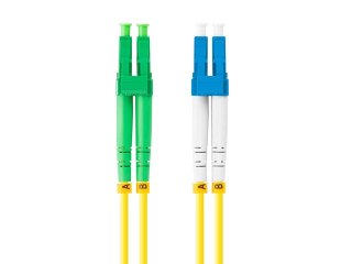 PATCHCORD ŚWIATŁOWODOWY SM LC/APC-LC/UPC DUPLEX 3.0MM LSZH G657A1 2M ŻÓŁTY LANBERG