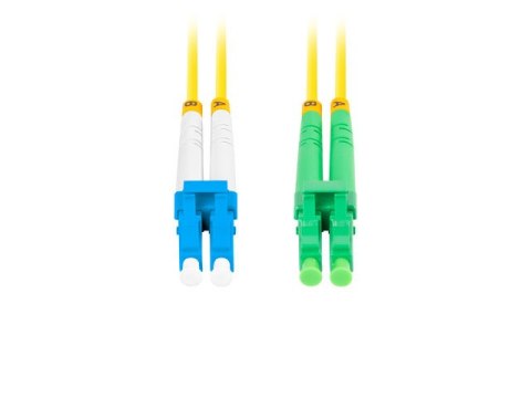 PATCHCORD ŚWIATŁOWODOWY SM LC/APC-LC/UPC DUPLEX 3.0MM LSZH G657A1 2M ŻÓŁTY LANBERG