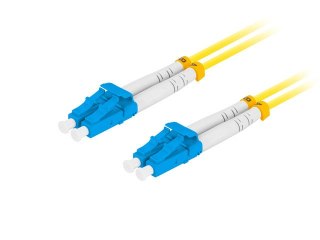 PATCHCORD ŚWIATŁOWODOWY SM LC/UPC-LC/UPC DUPLEX 3.0MM LSZH G657A1 1M ŻÓŁTY LANBERG