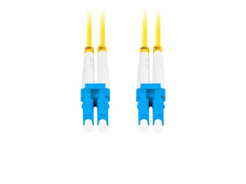 PATCHCORD ŚWIATŁOWODOWY SM LC/UPC-LC/UPC DUPLEX 3.0MM LSZH G657A1 2M ŻÓŁTY LANBERG