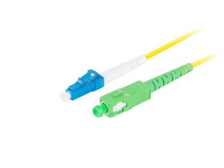 PATCHCORD ŚWIATŁOWODOWY SM LC/UPC-SC/APC SIMPLEX 3.0MM LSZH G657A1 5M ŻÓŁTY LANBERG