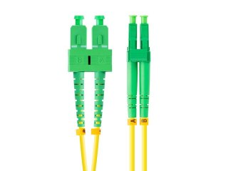 PATCHCORD ŚWIATŁOWODOWY SM SC/APC-LC/APC DUPLEX 3.0MM LSZH G657A1 2M ŻÓŁTY LANBERG