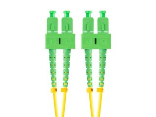 PATCHCORD ŚWIATŁOWODOWY SM SC/APC-SC/APC DUPLEX 3.0MM LSZH G657A1 10M ŻÓŁTY LANBERG