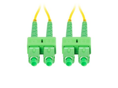 PATCHCORD ŚWIATŁOWODOWY SM SC/APC-SC/APC DUPLEX 3.0MM LSZH G657A1 15M ŻÓŁTY LANBERG