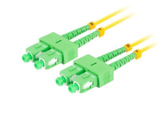 PATCHCORD ŚWIATŁOWODOWY SM SC/APC-SC/APC DUPLEX 3.0MM LSZH G657A1 1M ŻÓŁTY LANBERG