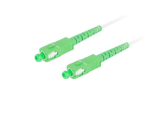 PATCHCORD ŚWIATŁOWODOWY SM SC/APC-SC/APC SIMPLEX 3.0MM LSZH G657A2 10M BIAŁY LANBERG