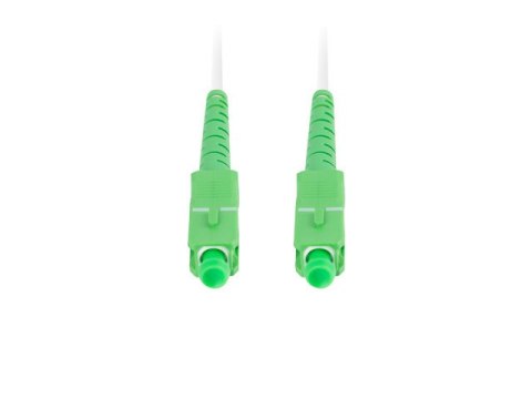 PATCHCORD ŚWIATŁOWODOWY SM SC/APC-SC/APC SIMPLEX 3.0MM LSZH G657A2 10M BIAŁY LANBERG