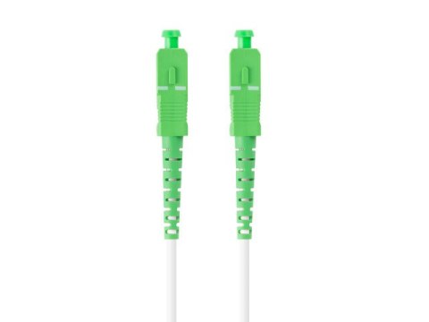 PATCHCORD ŚWIATŁOWODOWY SM SC/APC-SC/APC SIMPLEX 3.0MM LSZH G657A2 15M BIAŁY LANBERG