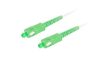 PATCHCORD ŚWIATŁOWODOWY SM SC/APC-SC/APC SIMPLEX 3.0MM LSZH G657A2 2.5M BIAŁY LANBERG