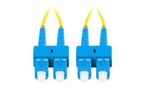 PATCHCORD ŚWIATŁOWODOWY SM SC/UPC-SC/UPC DUPLEX 3.0MM LSZH G657A1 10M ŻÓŁTY LANBERG