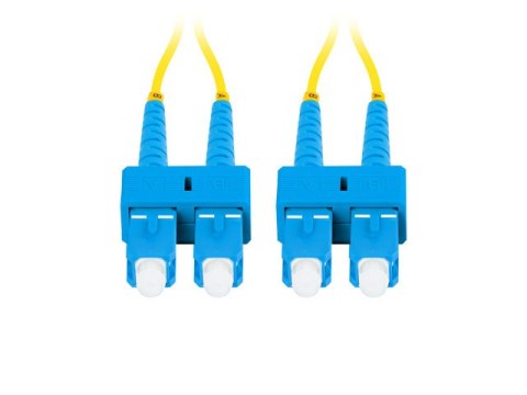 PATCHCORD ŚWIATŁOWODOWY SM SC/UPC-SC/UPC DUPLEX 3.0MM LSZH G657A1 2M ŻÓŁTY LANBERG