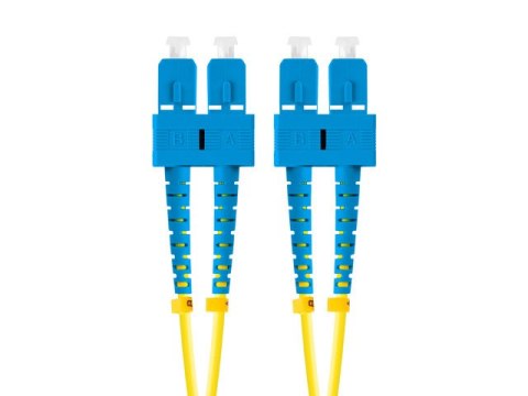 PATCHCORD ŚWIATŁOWODOWY SM SC/UPC-SC/UPC DUPLEX 3.0MM LSZH G657A1 2M ŻÓŁTY LANBERG