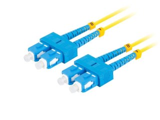 PATCHCORD ŚWIATŁOWODOWY SM SC/UPC-SC/UPC DUPLEX 3.0MM LSZH G657A1 5M ŻÓŁTY LANBERG