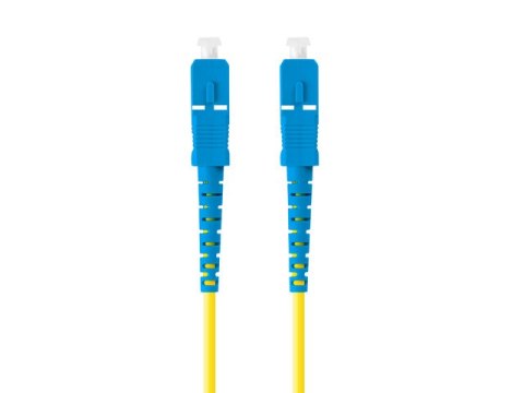 PATCHCORD ŚWIATŁOWODOWY SM SC/UPC-SC/UPC SIMPLEX 3.0MM LSZH G657A1 10M ŻÓŁTY LANBERG