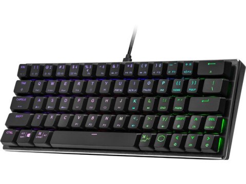 KLAWIATURA DLA GRACZY COOLER MASTER SK620 PODŚWIETLENIE RGB MECHANICZNA LOW PROFILE SWITCH RED