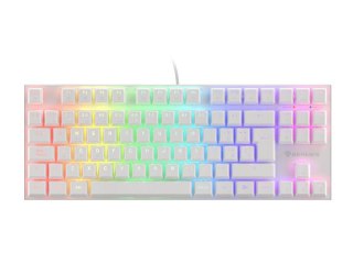 KLAWIATURA DLA GRACZY GENESIS THOR 303 TKL WHITE ES PODŚWIETLENIE RGB MECHANICZNA BROWN SWITCH