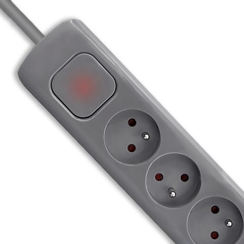 Qoltec Listwa antyprzepięciowa | 4 gniazda | 2 x USB | 1.8m | Szara