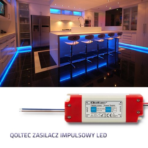 Qoltec Zasilacz impulsowy LED IP20 | 24W | 12V | 2A