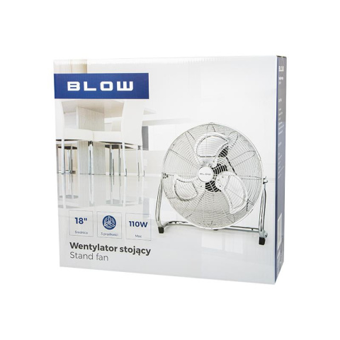 Blow Cyrkulator podłogowy wentylator 45cm 110W chrom