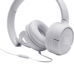 JBL Tune500 Słuchawki nauszne przewodowe Jack 3,5mm białe