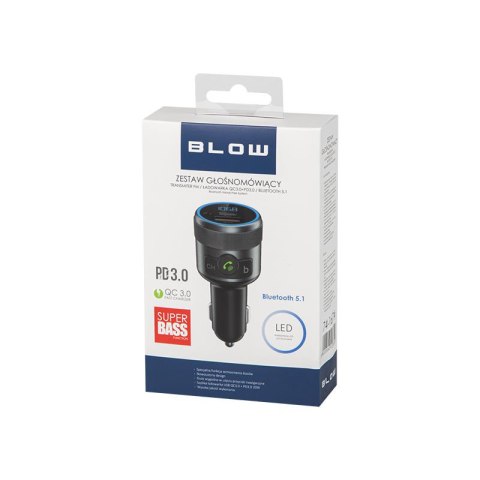 Blow Transmiter samochodowy bluetooth 5.1 z szybką ładowarką QC 3.0