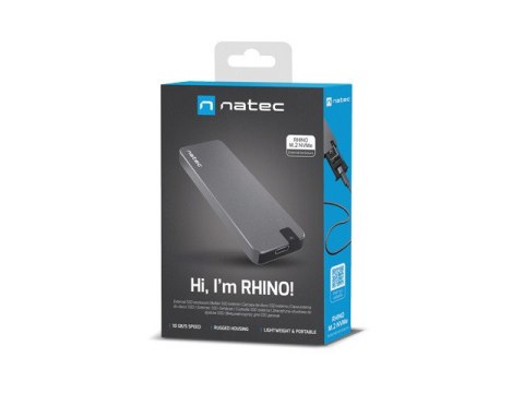 OBUDOWA SSD ZEWNĘTRZNA NATEC RHINO M.2 NVME USB-C 3.1 GEN 2 ALUMINIUM