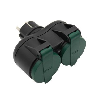 Adapter Ogrodowy V-TAC 2 Gniazda, IP44 Schuko VT-1102-2