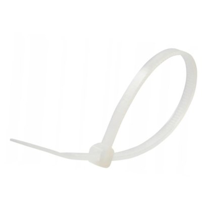 Opaski Zaciskowe V-TAC 3.5x150mm Biała 18kg Nylon66 (Opak. 100szt)