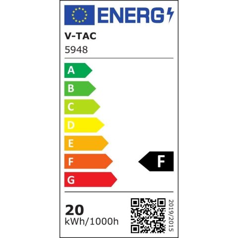 Projektor LED V-TAC 20W SMD E-Series Czarny VT-4021 6500K 1700lm