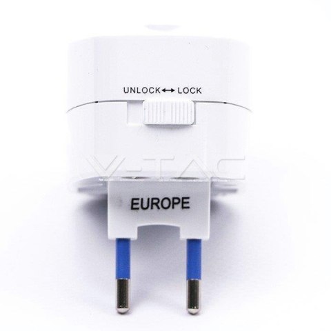 Uniwersalny Adapter Podróżny z zabezpieczeniem USA UK PL GB V-TAC