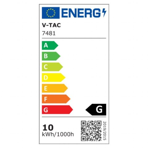 Żarówka LED V-TAC 10W E27 A60 CRI95+ VT-2210 6400K 806lm